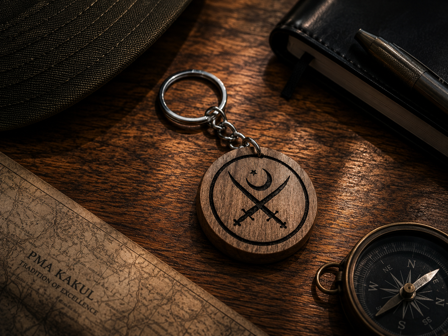 Platoon Army Wooden Key Chain