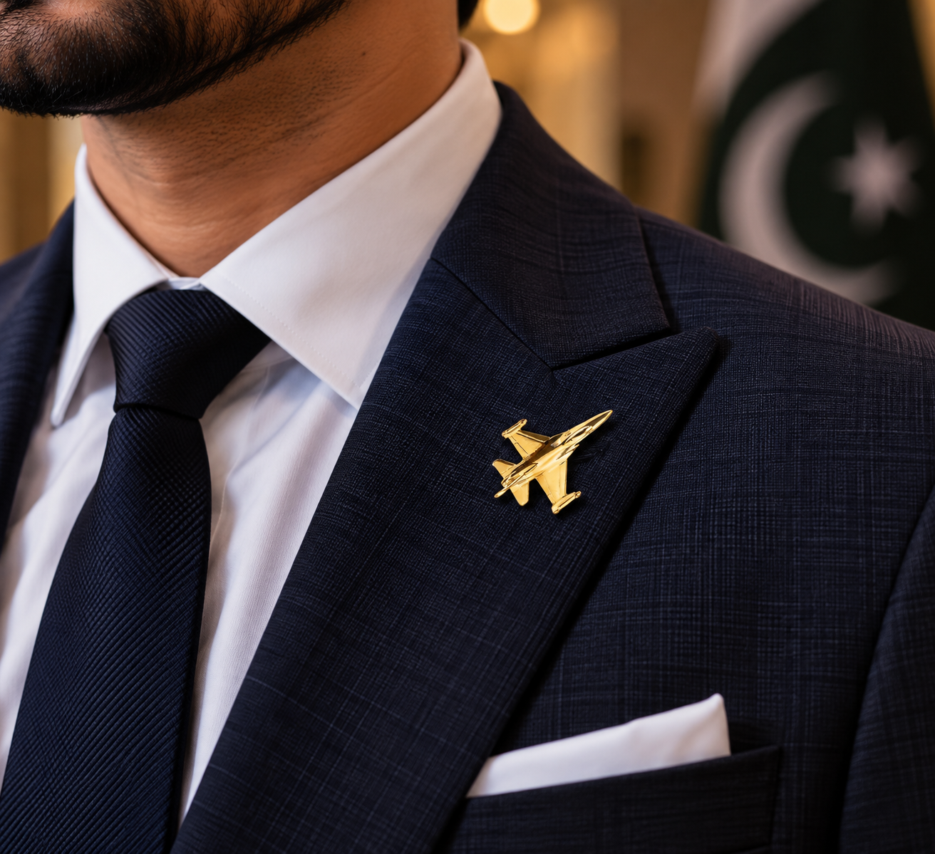 F-16 Golden Lapel Pin