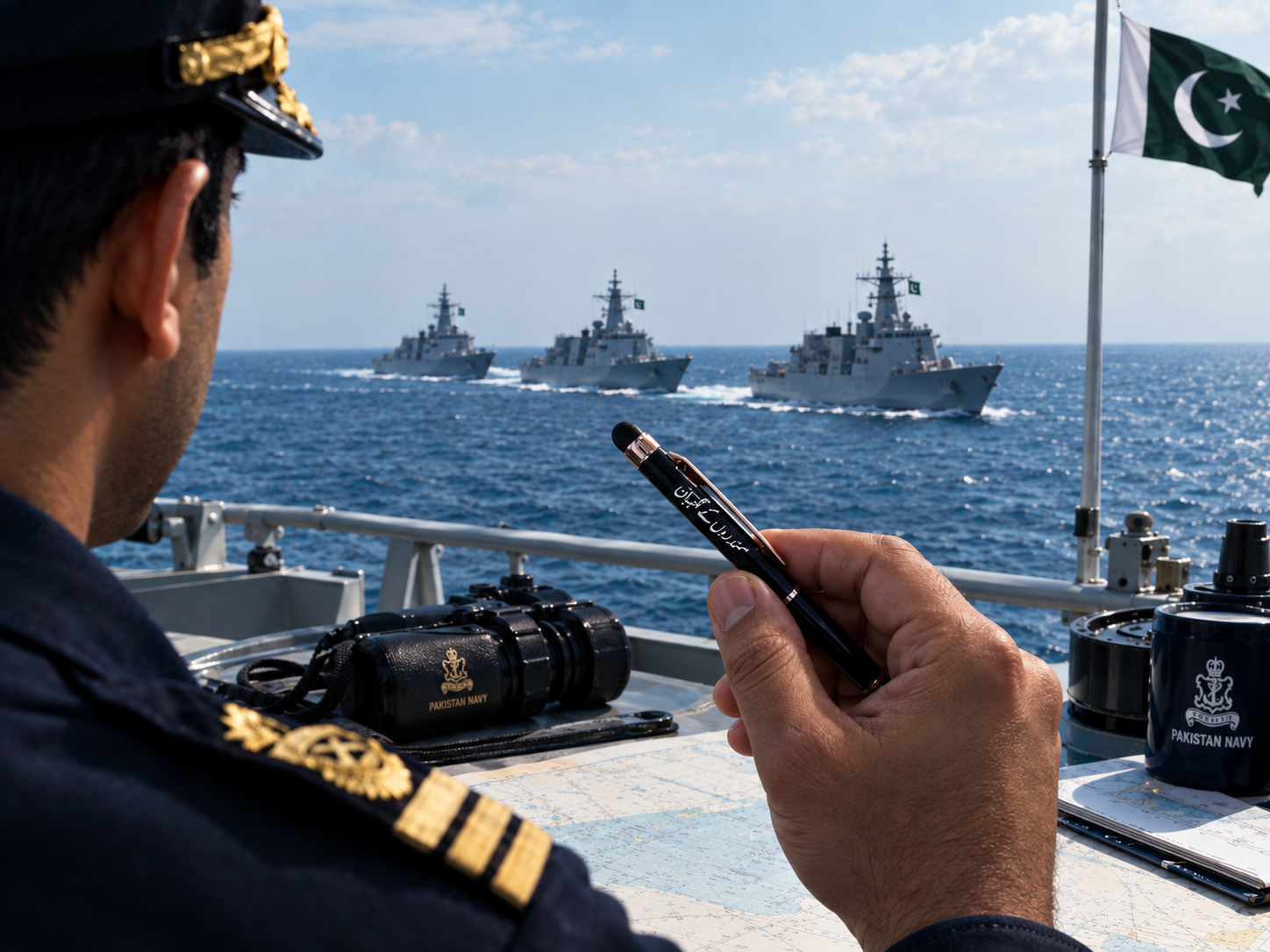Platoon Navy Blue Retractable Ballpoint Pen