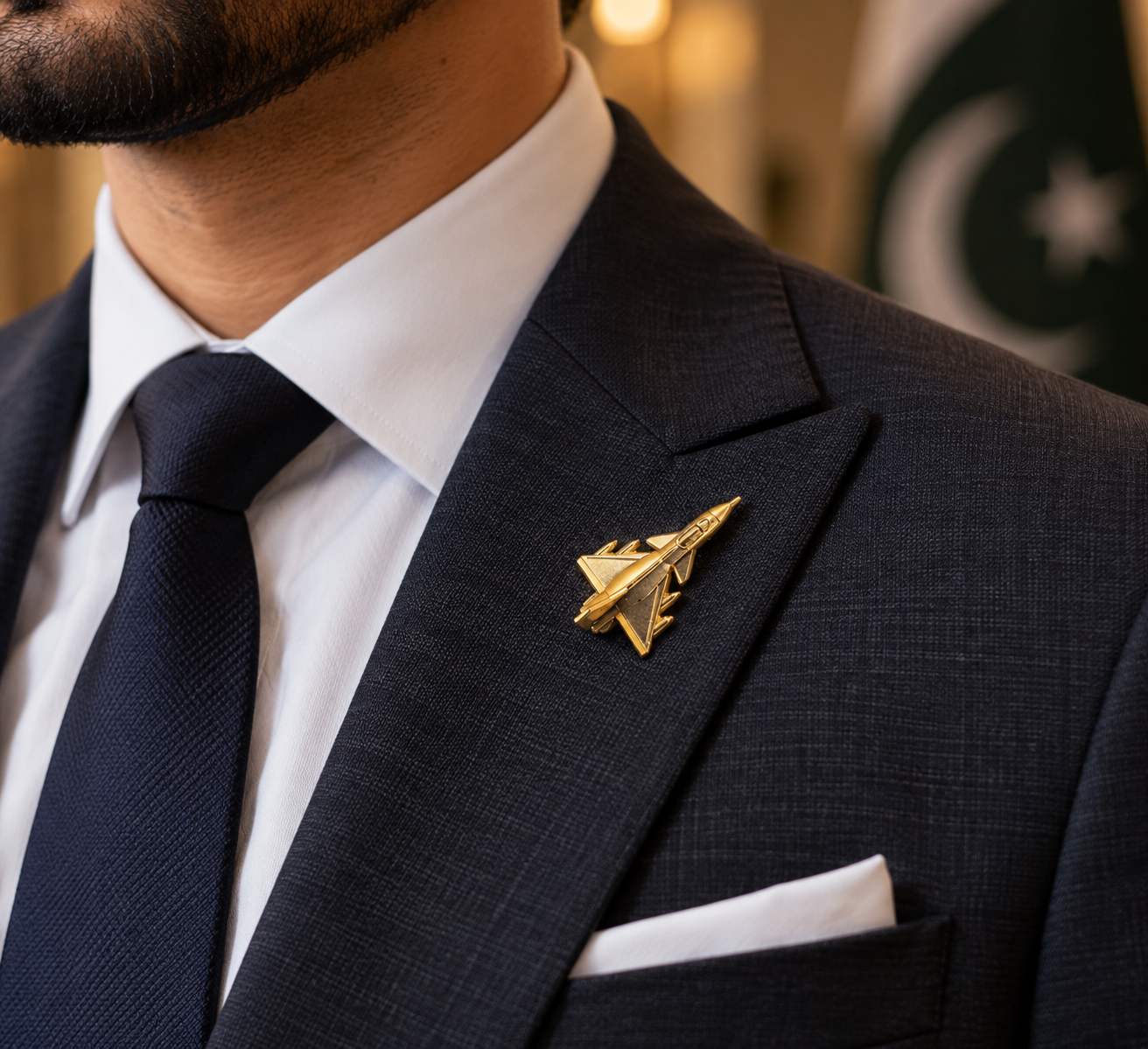 J-10 Golden Lapel Pin